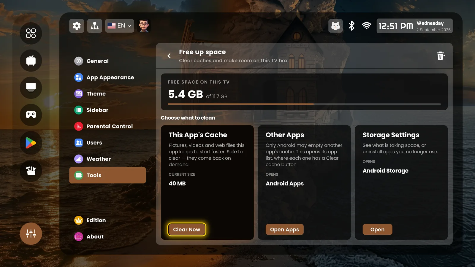 Free up space tool