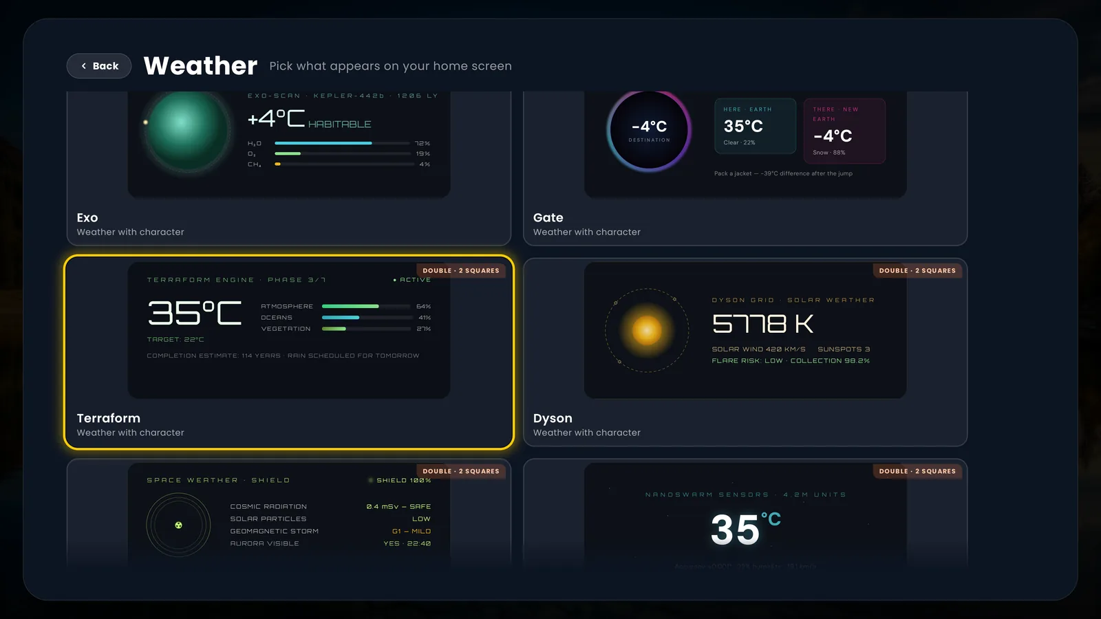 Weather faces